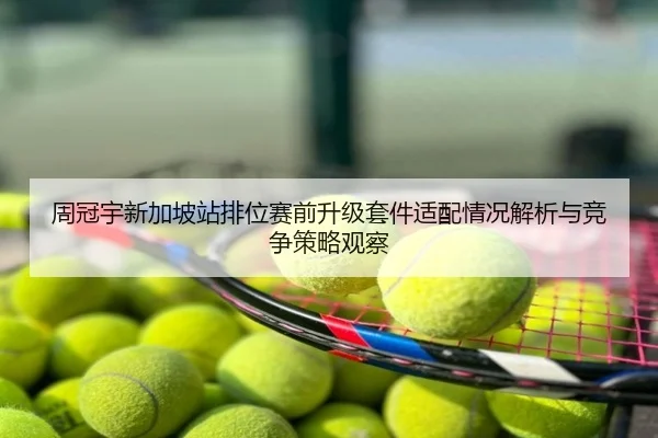 周冠宇新加坡站排位赛前升级套件适配情况解析与竞争策略观察